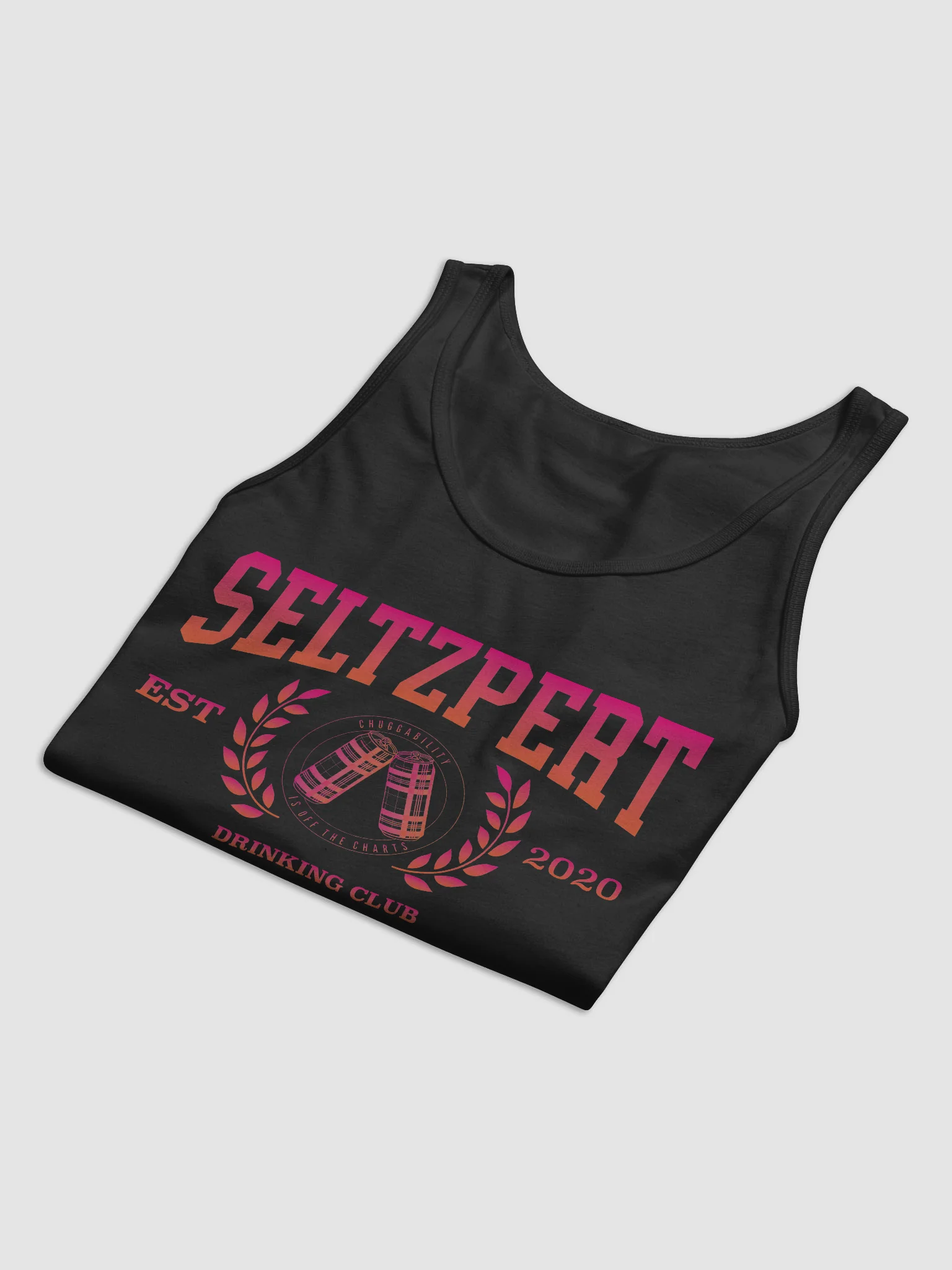 Seltzpert Drinking Club Tequila Sunrise Unisex Black Tank Top product image (3)