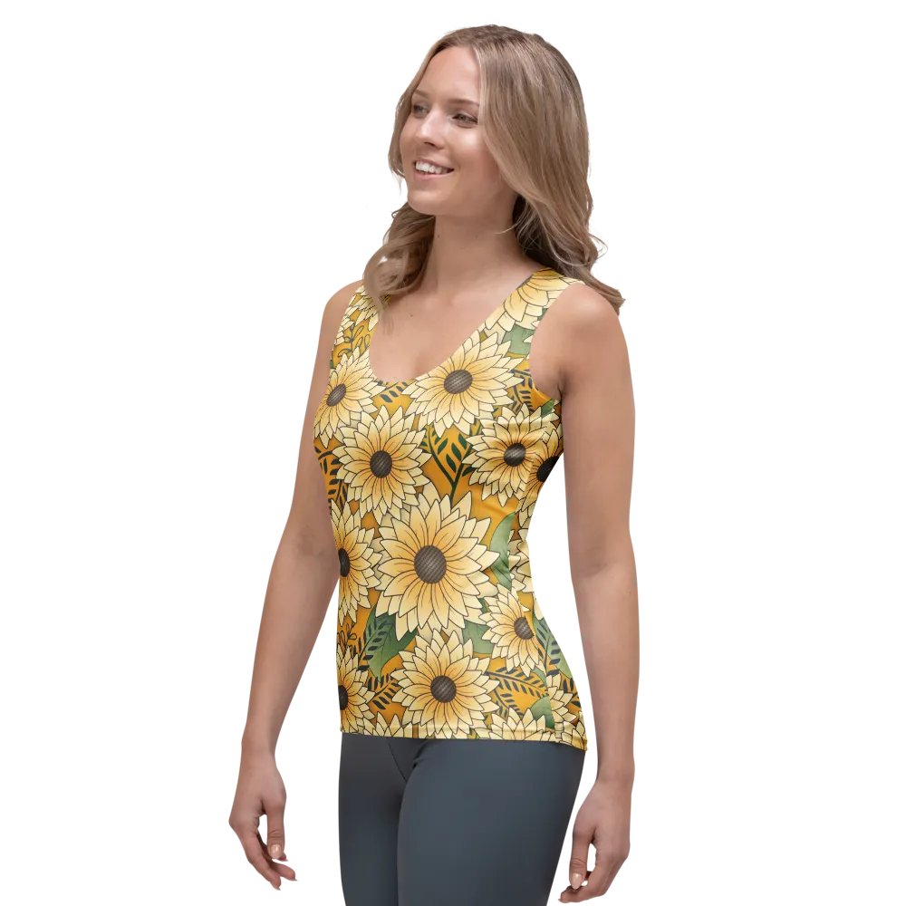 Sunflower Garden Floral Design Women's Tank Top product image (3)