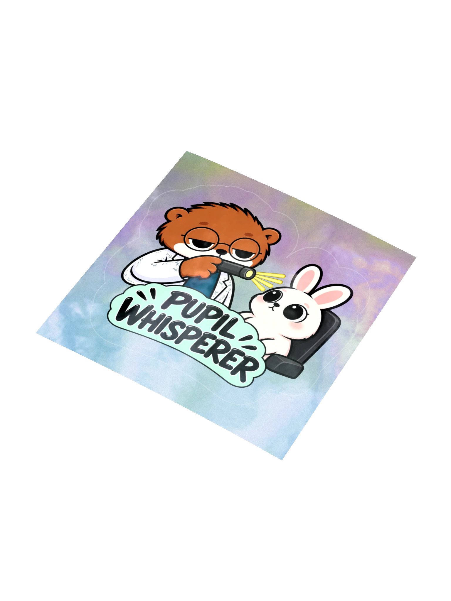 Sleepy Optometrist Pupil Whisperer Holographic Sticker Sheet product image (3)
