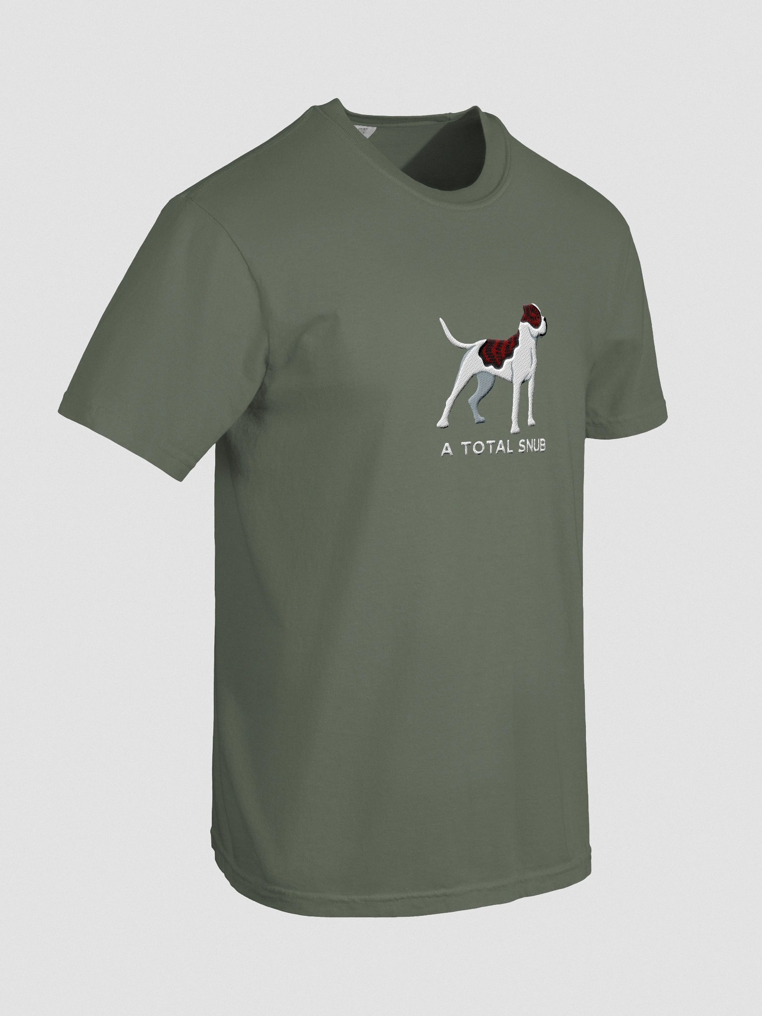 A Total Snub T-Shirt(Embroidered) of an American Bulldog(Brindle) product image (11)