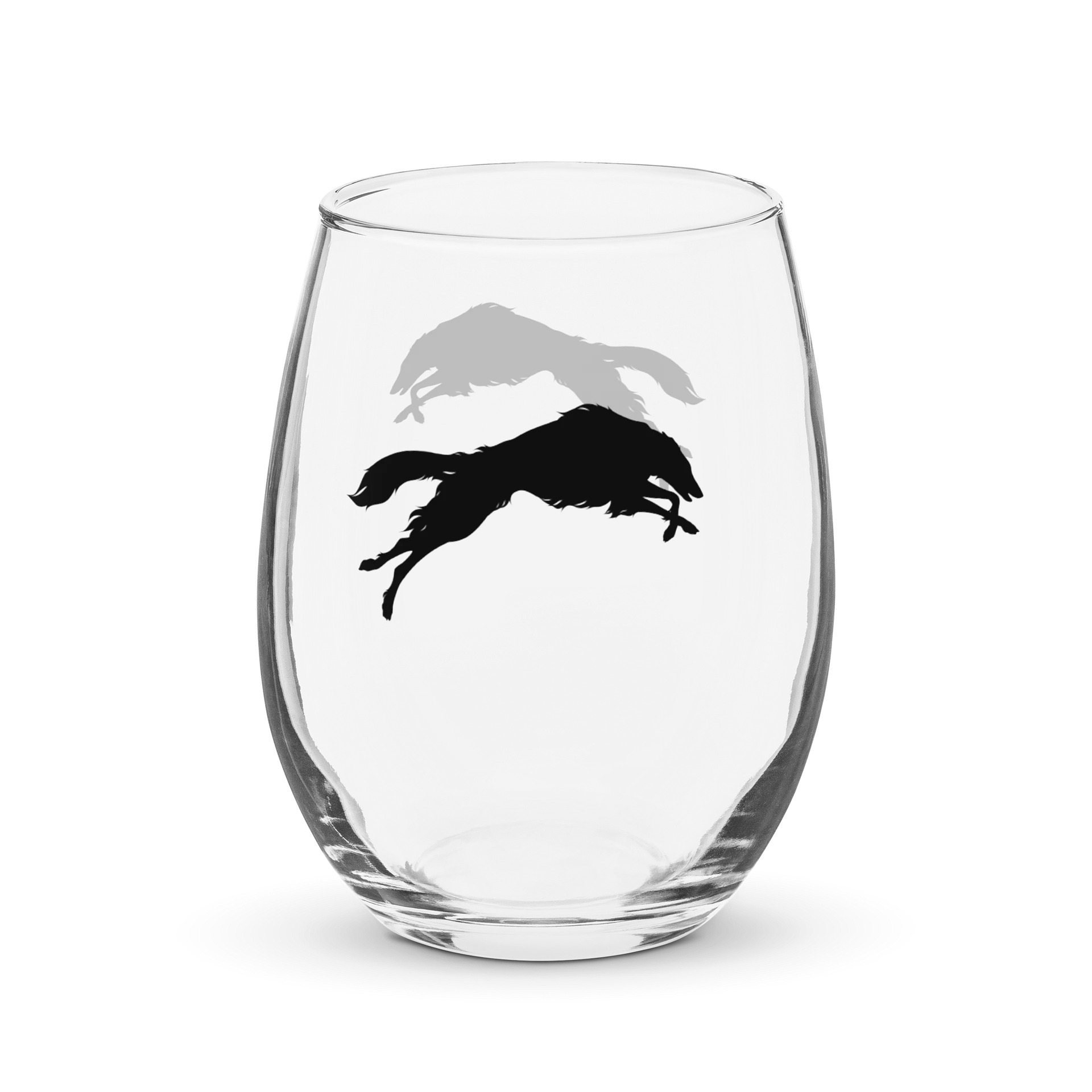 Silhouette Series: Running Dog - Wine Glass product image (3)