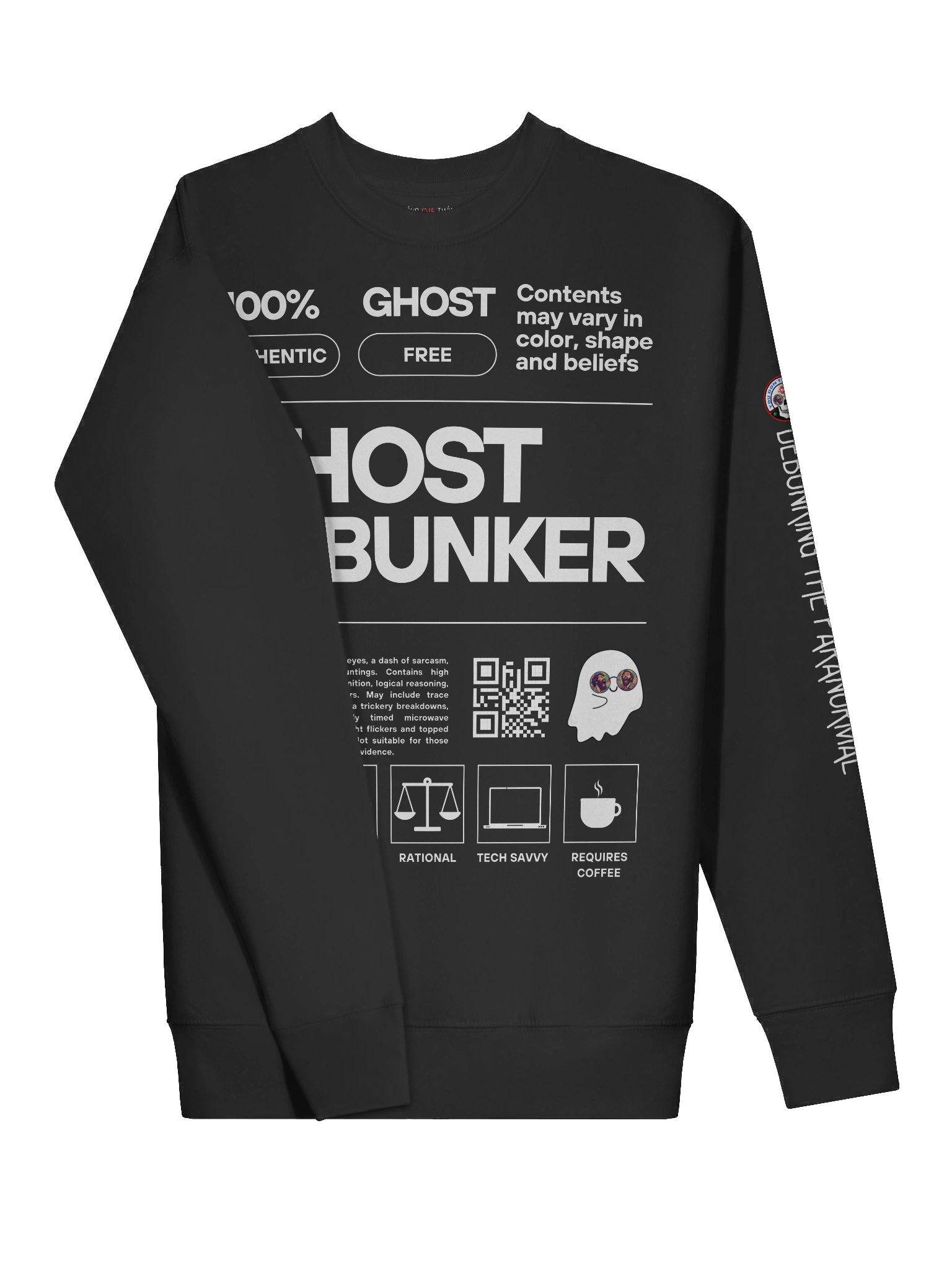 Ghost Debunker – Product Label Pullover product image (3)