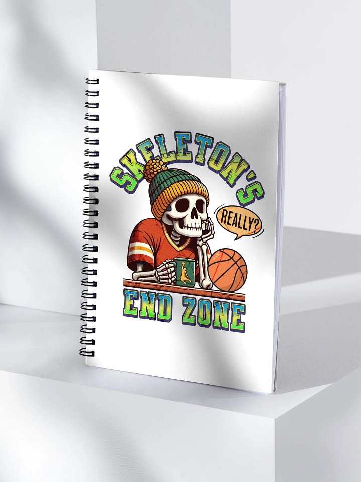 Skeletons End Zone Basketball Customizable Spiral Notebook product image (1)