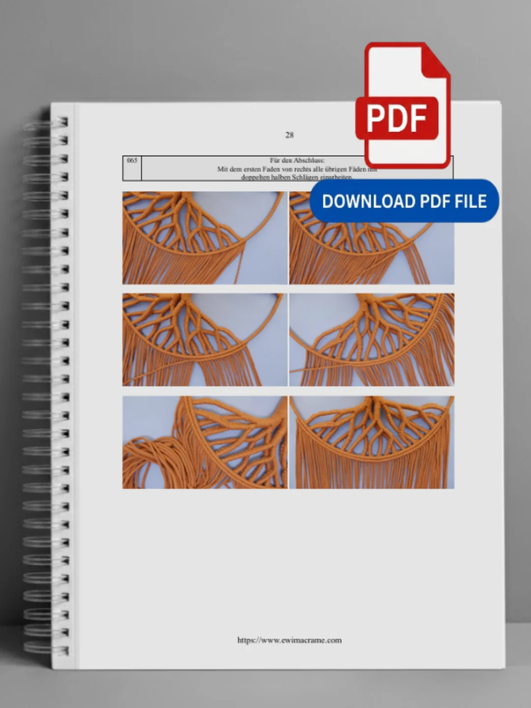 Makramee Baum des Lebens Wandbehang – Schritt-für-Schritt Anleitung | PDF product image (4)