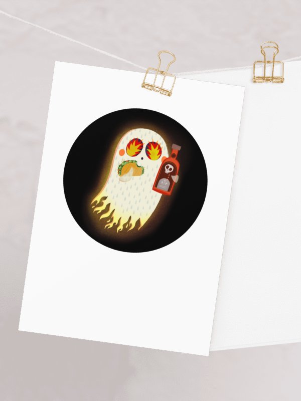 Little Ghost Hot Sauce - Greeting Card product image (9)