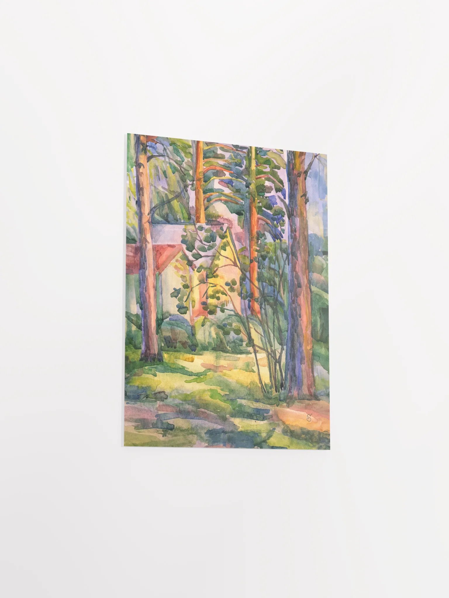 Enchanted Forest Watercolor Poster - Private House with Ffence product image (5)