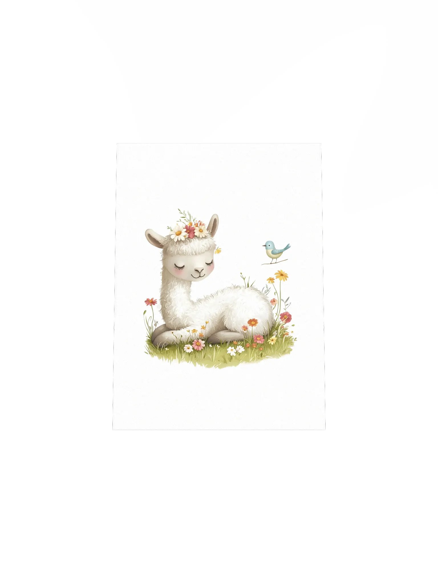 Sleeping Llama Farmhouse Nursery Print product image (5)