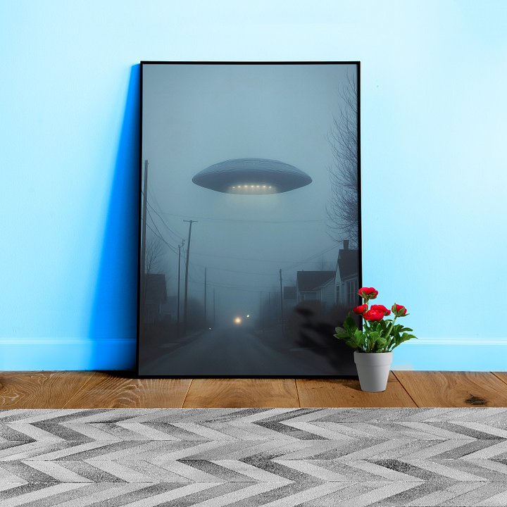 The Truth is Out There / The X-Files photo of UFO — sci-fi poster, movie art, I want to believe poster, space print, aliens wall decor product image (1)
