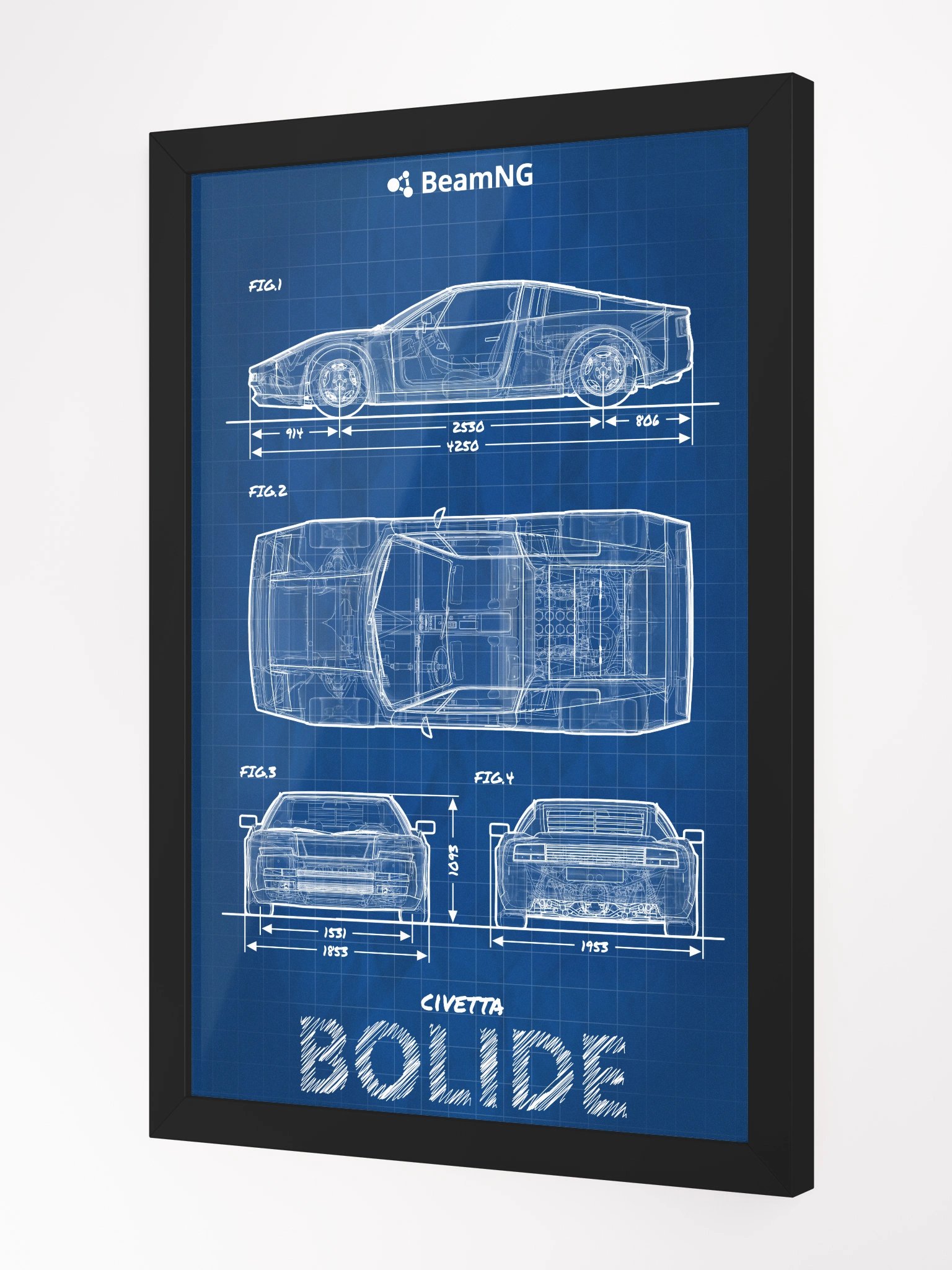 Framed Poster: Civetta Bolide Blueprint product image (5)
