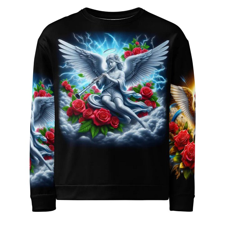 Angels making Music with a Clarinet - All-Over Unisex Sweatshirt #8 product image (1)