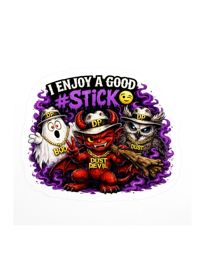 I enjoy a good stick 3" x 3" sticker product image (1)