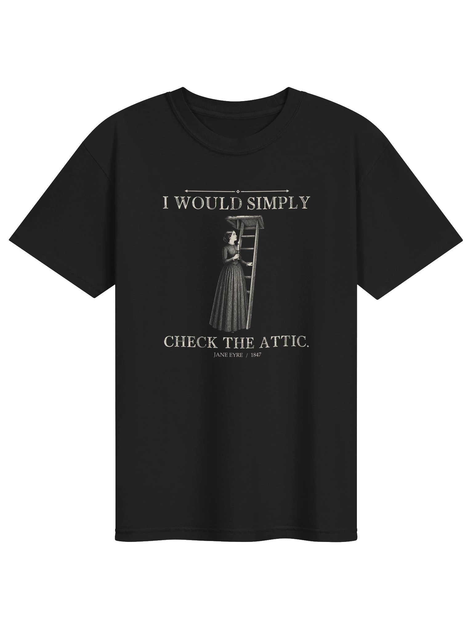 Check The Attic -- Jane Eyre Tee (Dark) product image (1)