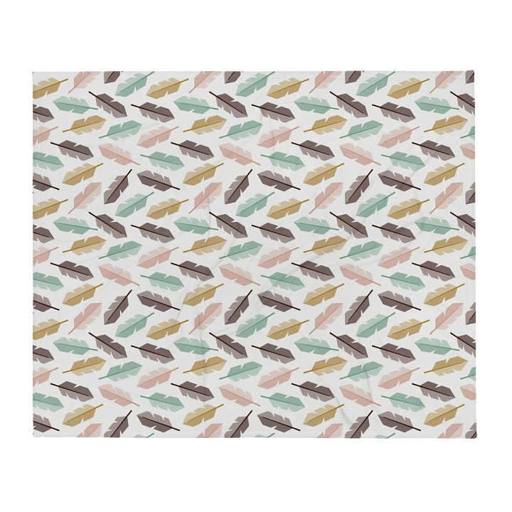 Mid-Century Modern Feathers Throw Blanket product image (2)