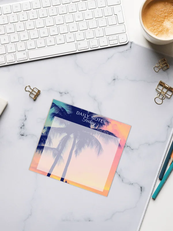 Daily Notes Tropical Sunrise Silhouette Notepad product image (2)