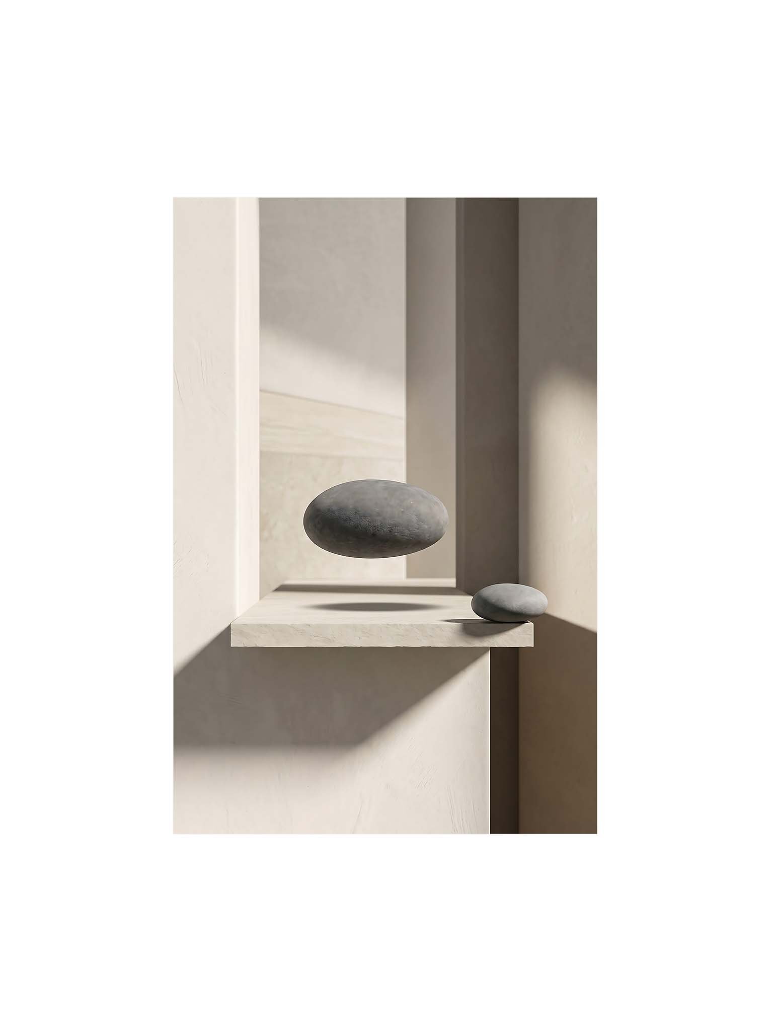The Impossible Balance - Surrealist Sculptural Stone Wall Art product image (1)