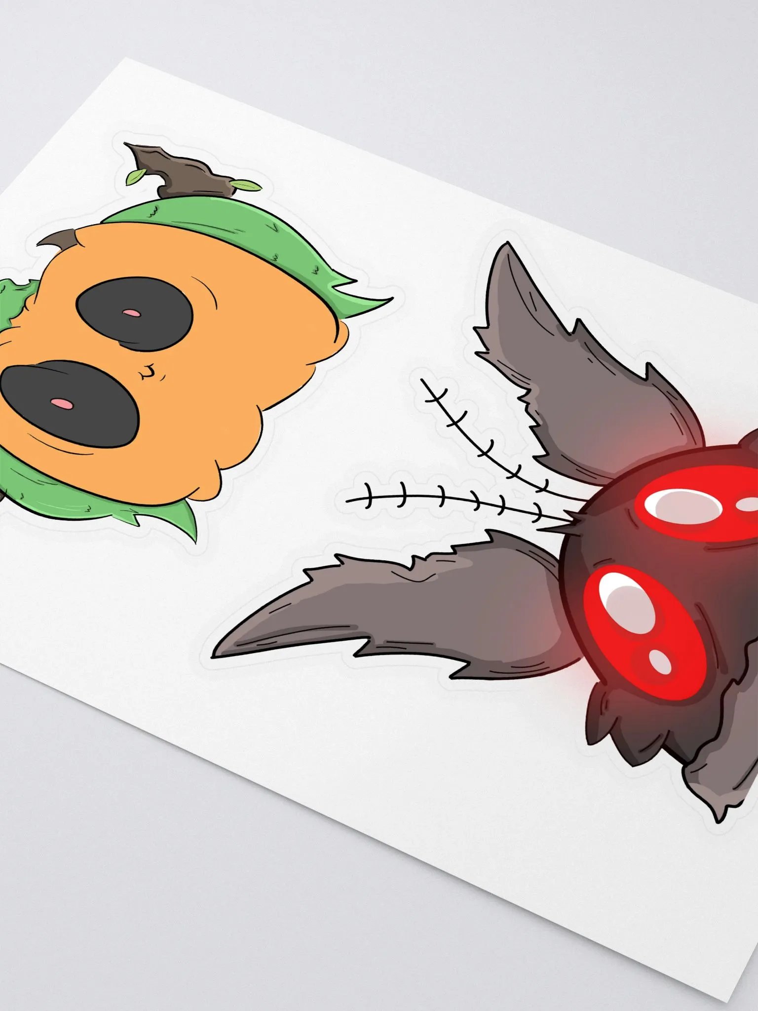 Mothman & Pumpkin sticker set product image (2)