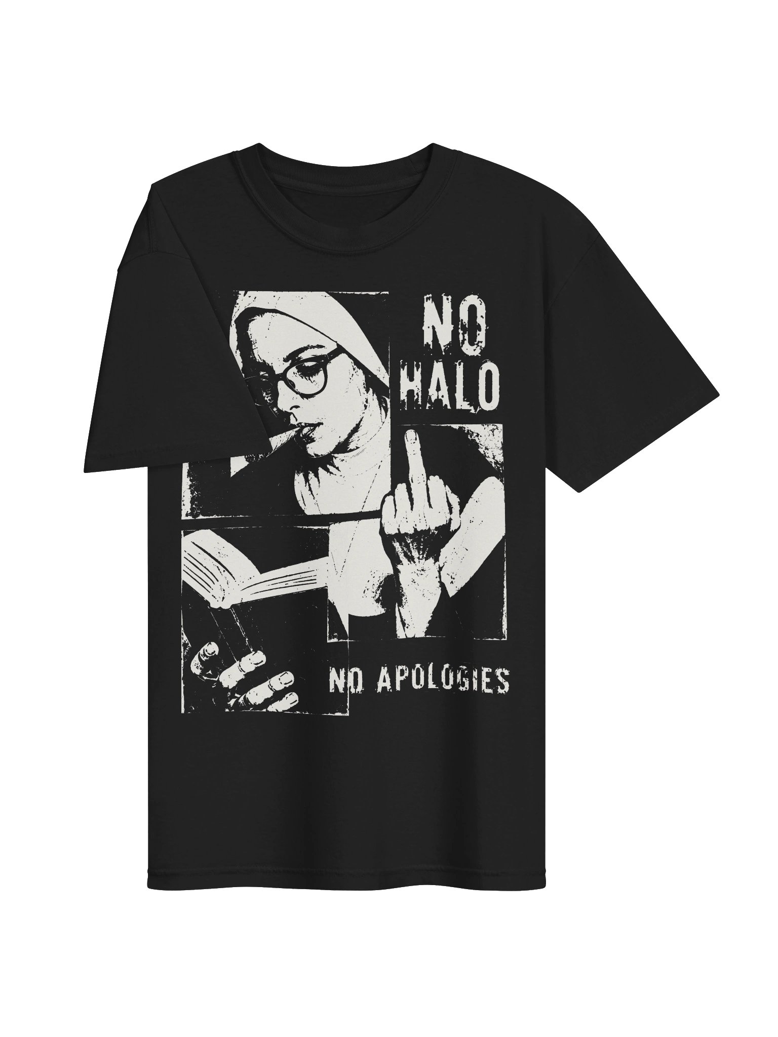 No Halo. No Apologies. // Nun // Heavyweight Vintage Graphic Tee product image (3)