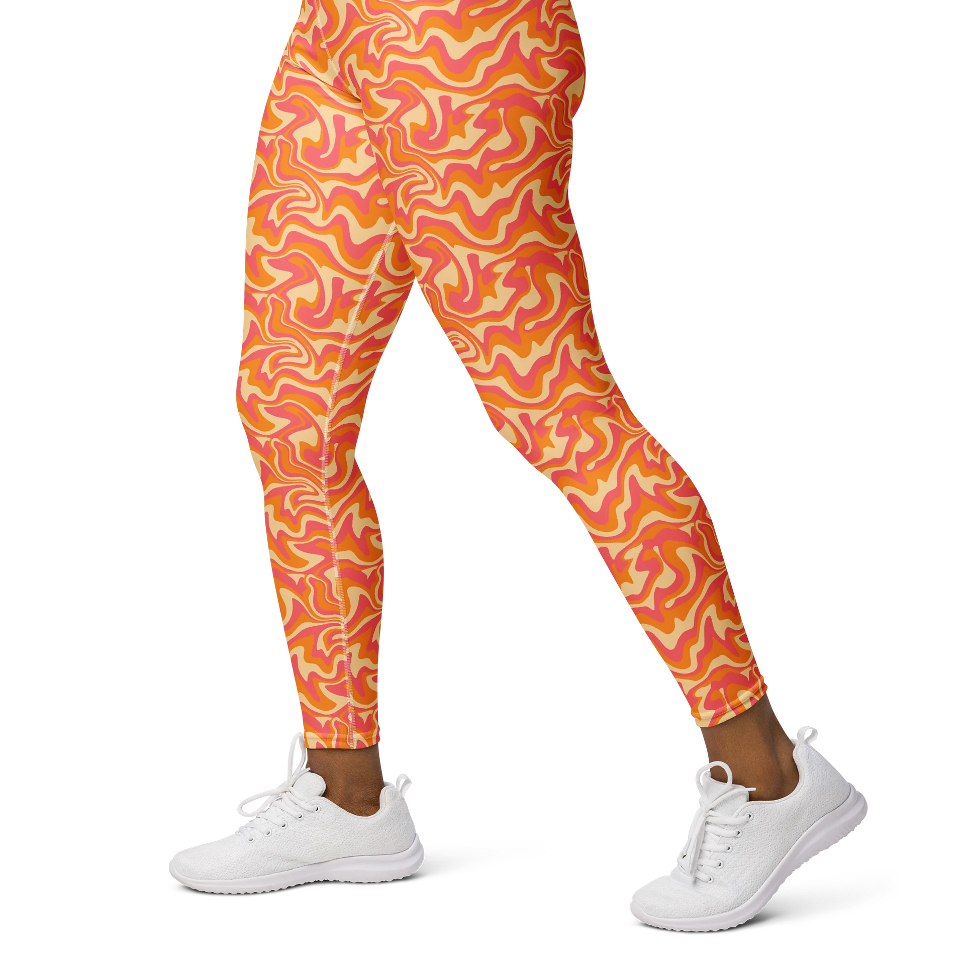Stylish Groovy Hippie Aesthetic Yoga Leggings product image (3)