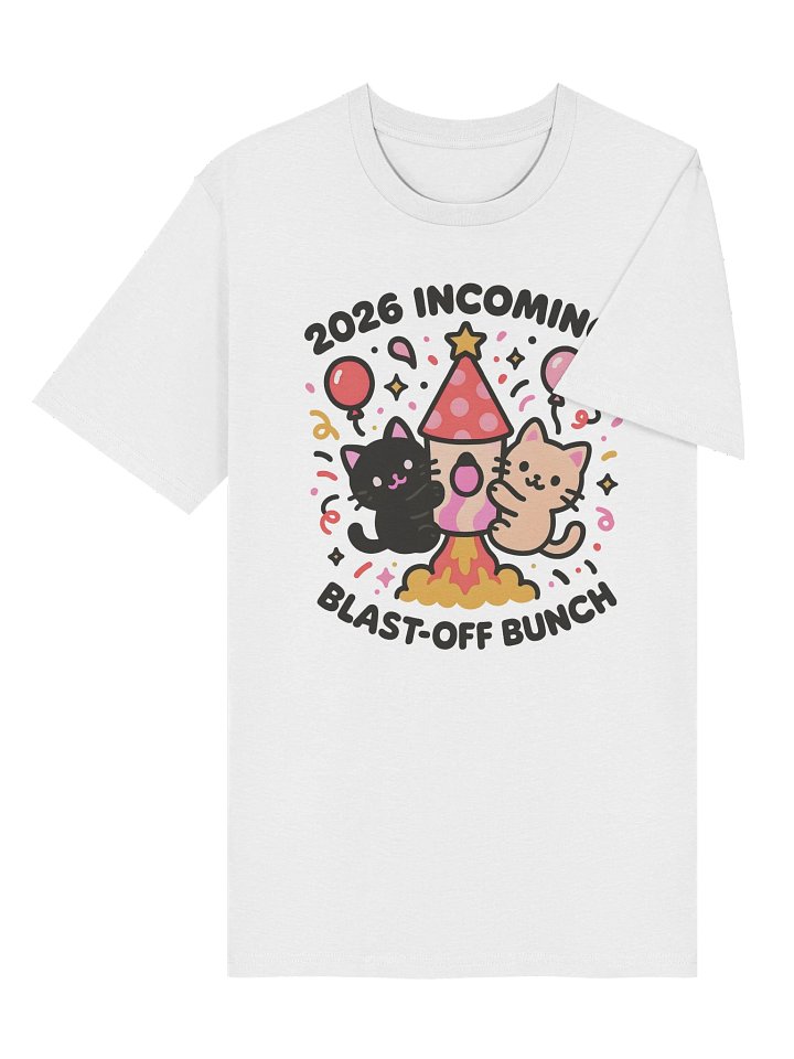 Cosmic Cat Cuddle Rocket T-Shirt product image (2)