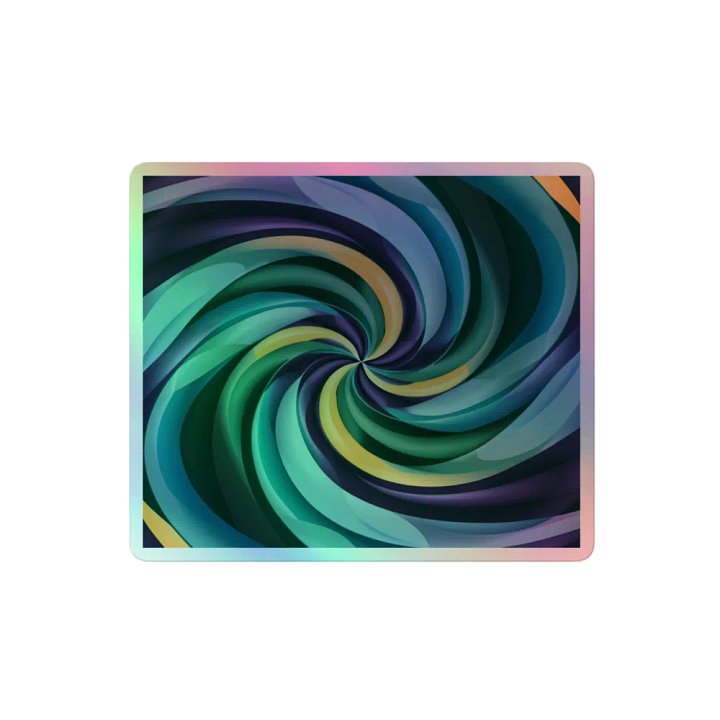 Exclusive Holographic Spiral Sticker | Premium Kiss-Cut Vinyl | Eye-Catching Decor for Laptops, Cars, & More product image (2)