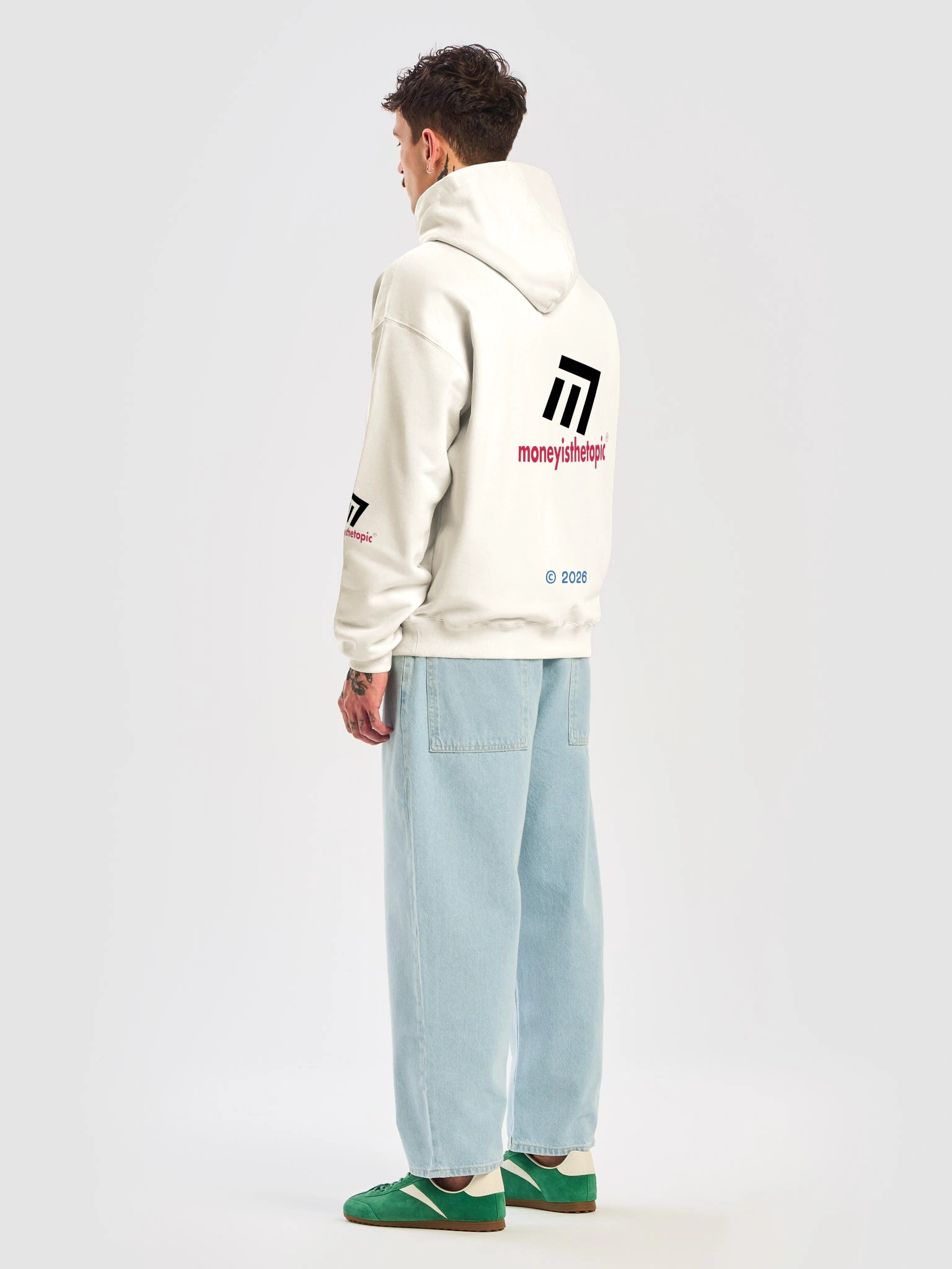 MONEY Club French-Terry Off-White Color Hoodie Unisex product image (8)