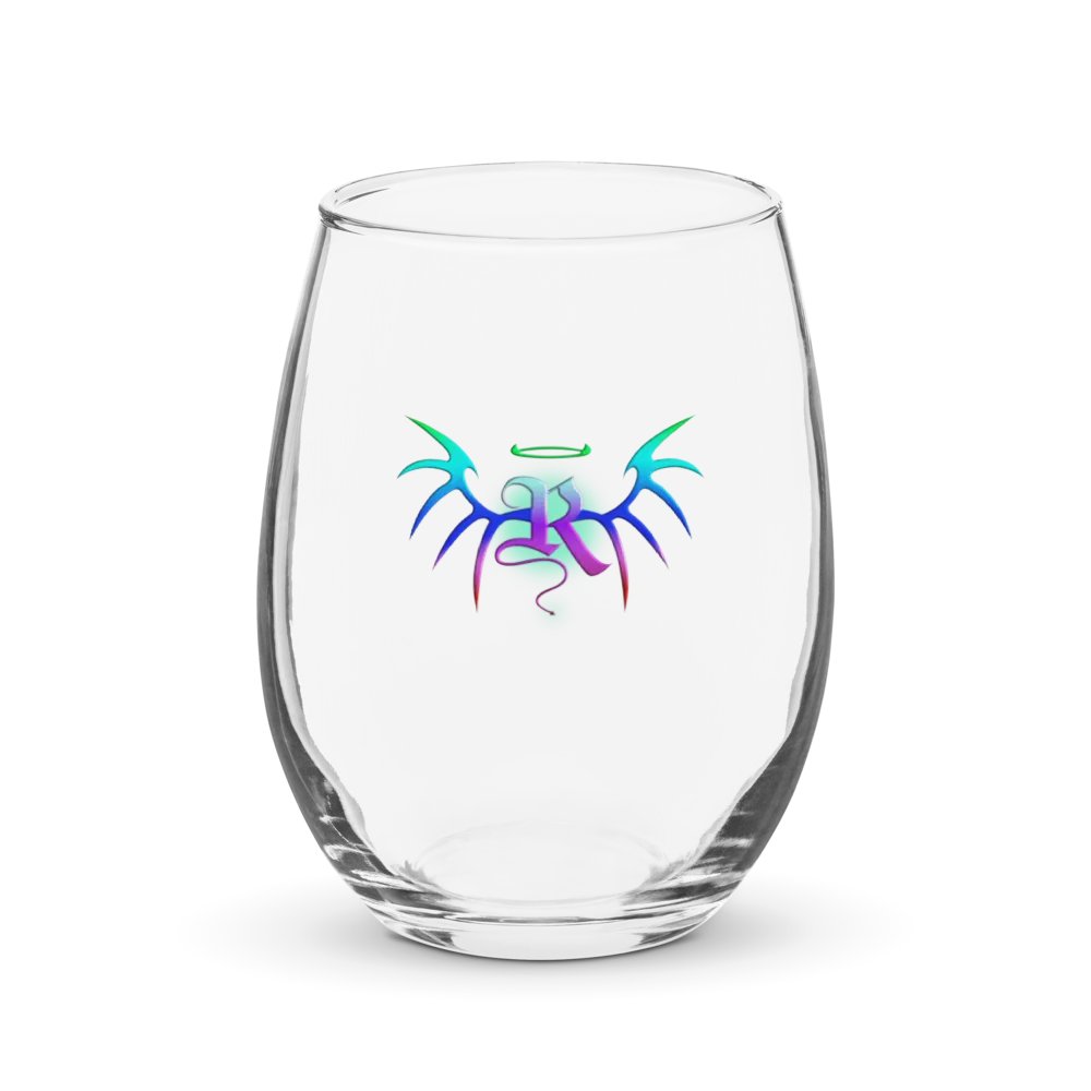 RafaZafar Logo Stemless Wineglass (vaporwave) product image (1)