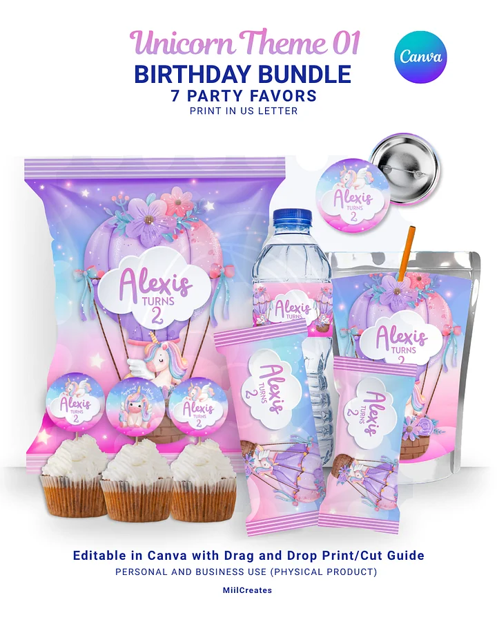 Unicorn Birthday Party Favors product image (1)