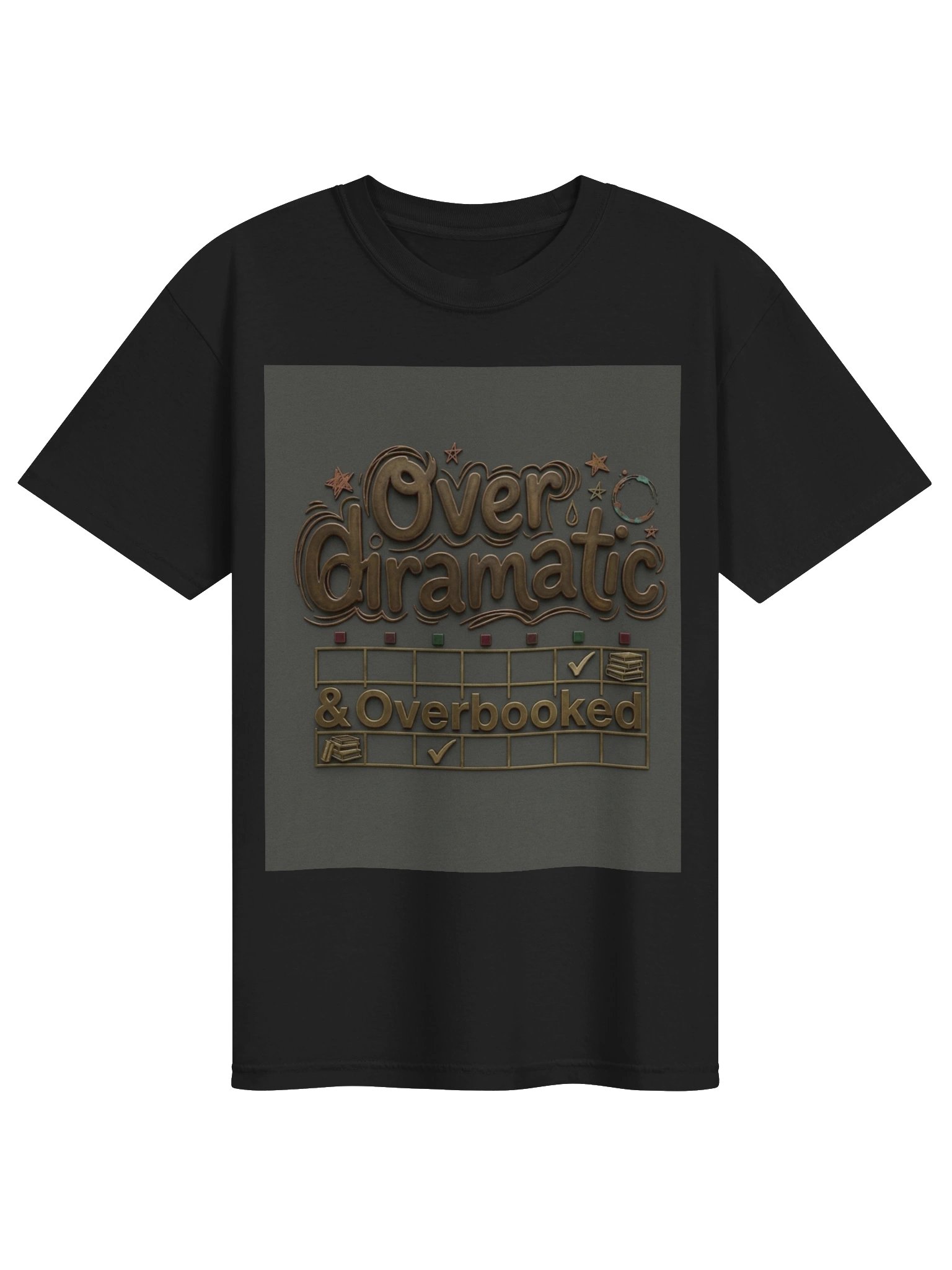 Overdramatic and Overbooked Funny Reader T-Shirt for Book Lovers product image (1)