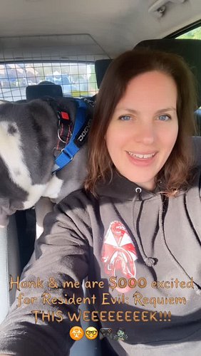 WHO ELSE IS EXCITED FOR RESIDENT EVIL REQUIEM TOMORROWWWWW?!! 🤩
I know Hank is! 🐕

I’m over here repping the Resident Evil ho...