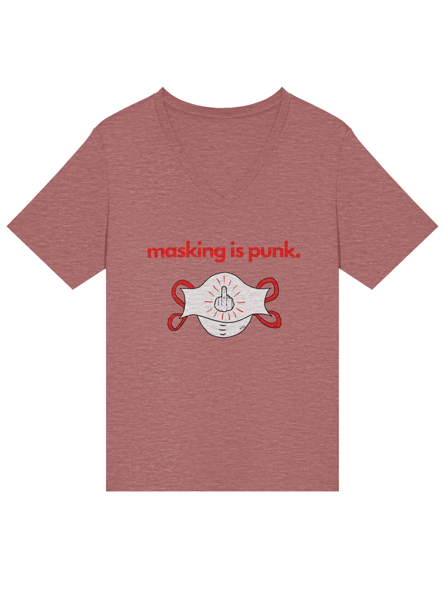 Masking Is Punk v-neck tee product image (3)
