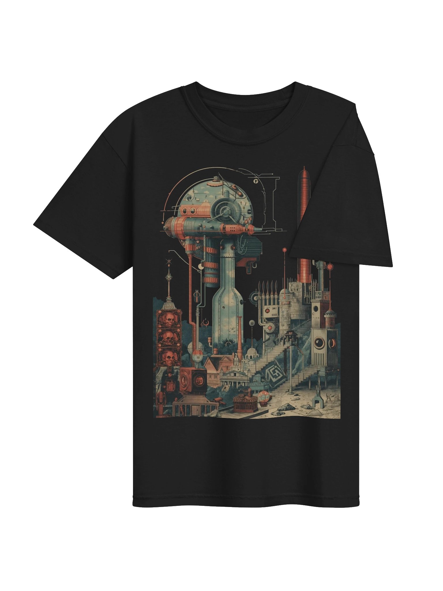 Surreal Industrial Skyline Heavyweight T-Shirt product image (7)