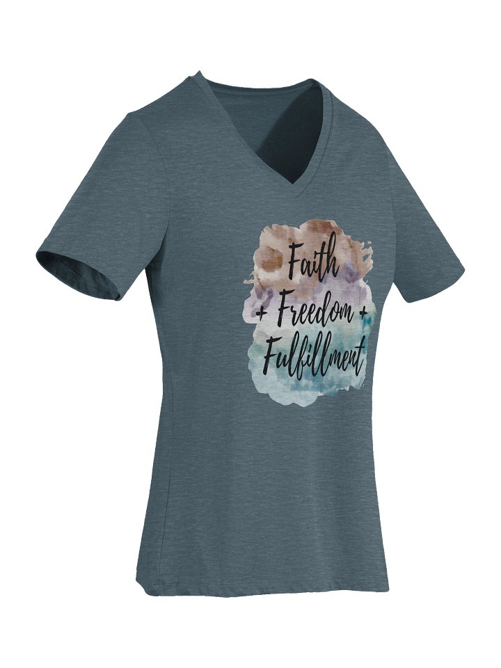 Faith + Freedom + Fulfillment Ladies' Relaxed V-Neck T-Shirt product image (2)