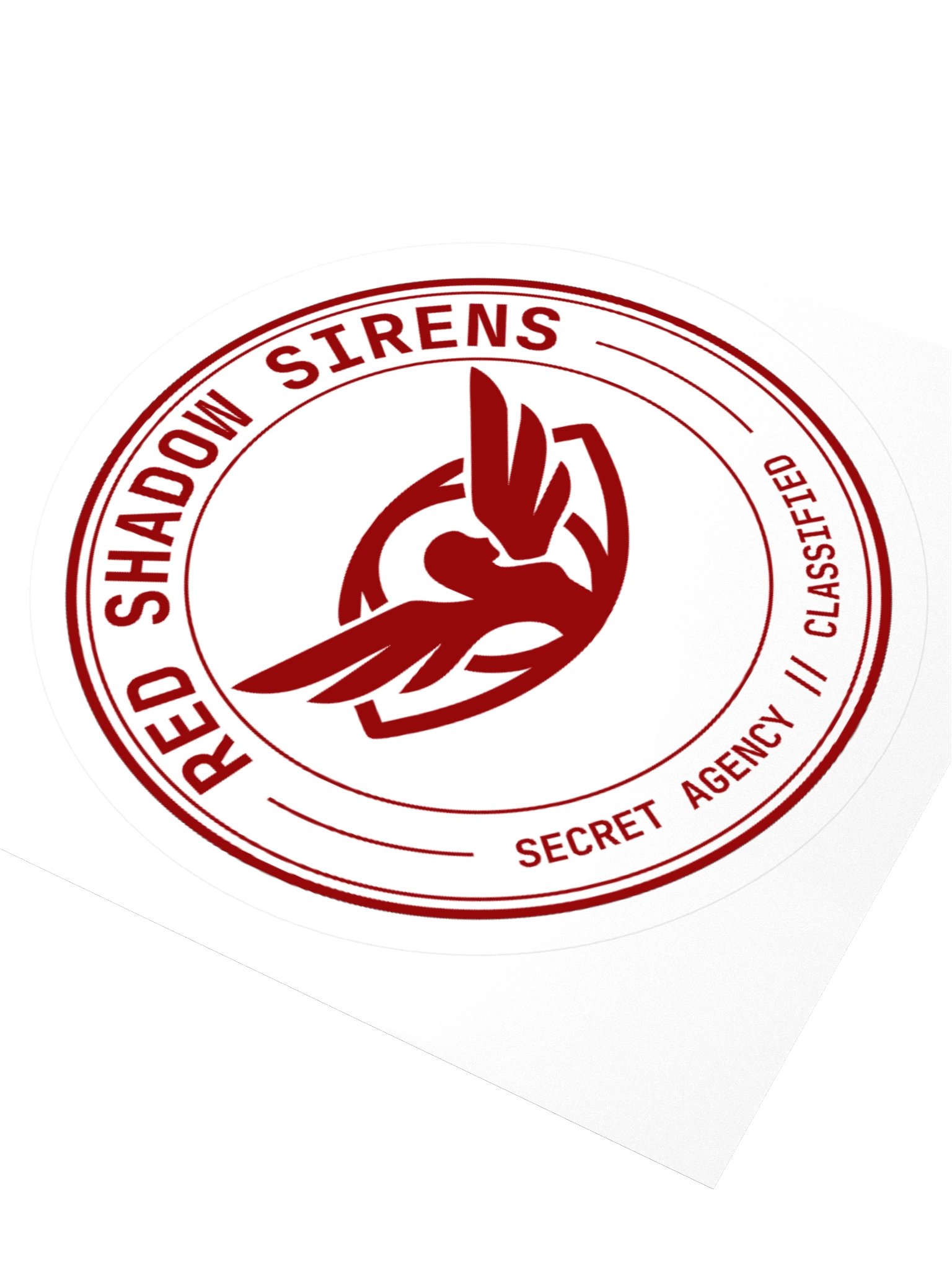 Agency logo sticker (red on white) product image (3)