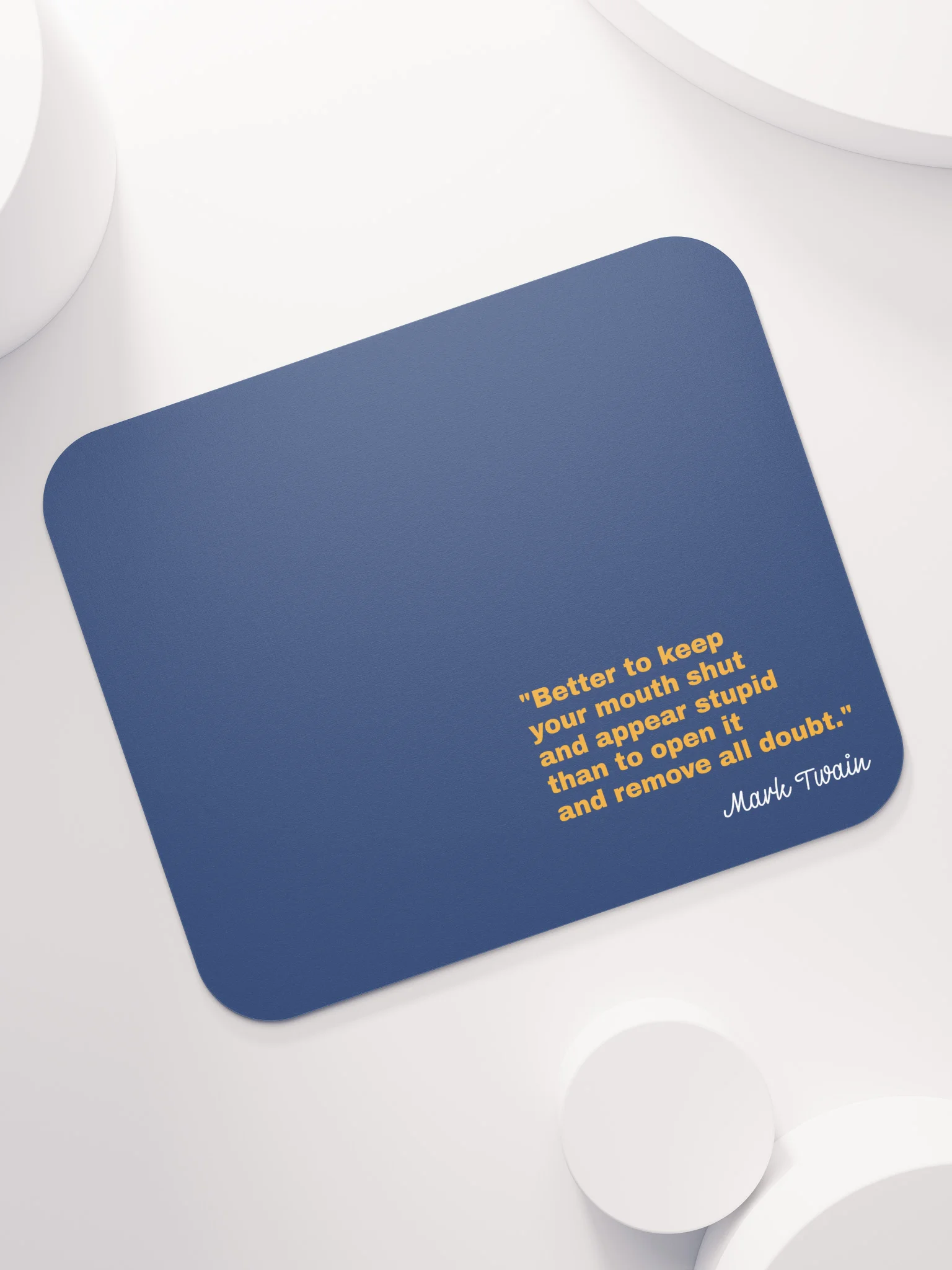 Mouse Pad – Twain Navy Blue No.2 product image (5)