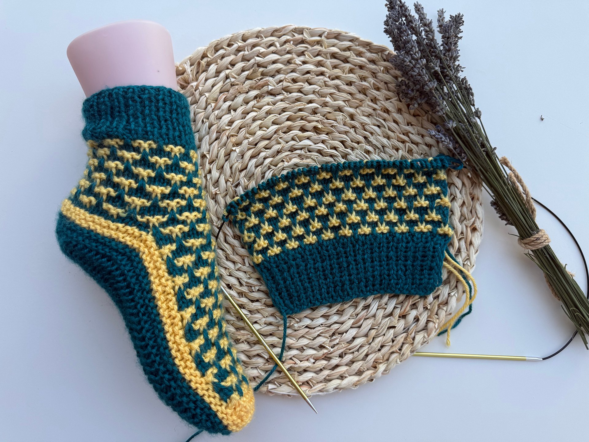 Flat Knit Colorworks Socks Pattern product image (3)