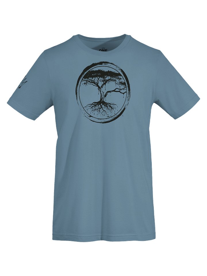 ONE KING Rooted IV Premium T-Shirt with sleeve logo black print product image (2)