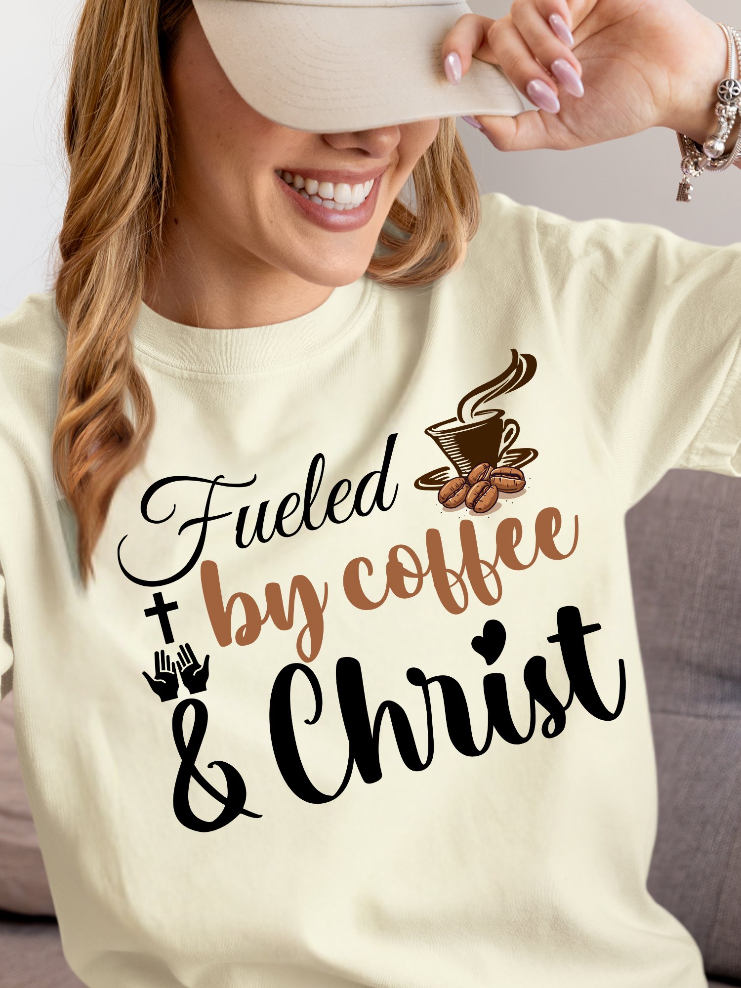 Fueled By Coffee and Chris, Comfort Colors T-shirt. product image (10)