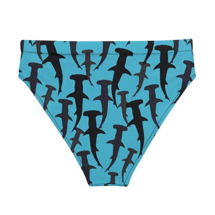 Hammerhead Sharks - Clear Ocean - Recycled Polyester - High Waisted Bikini Bottom product image (2)