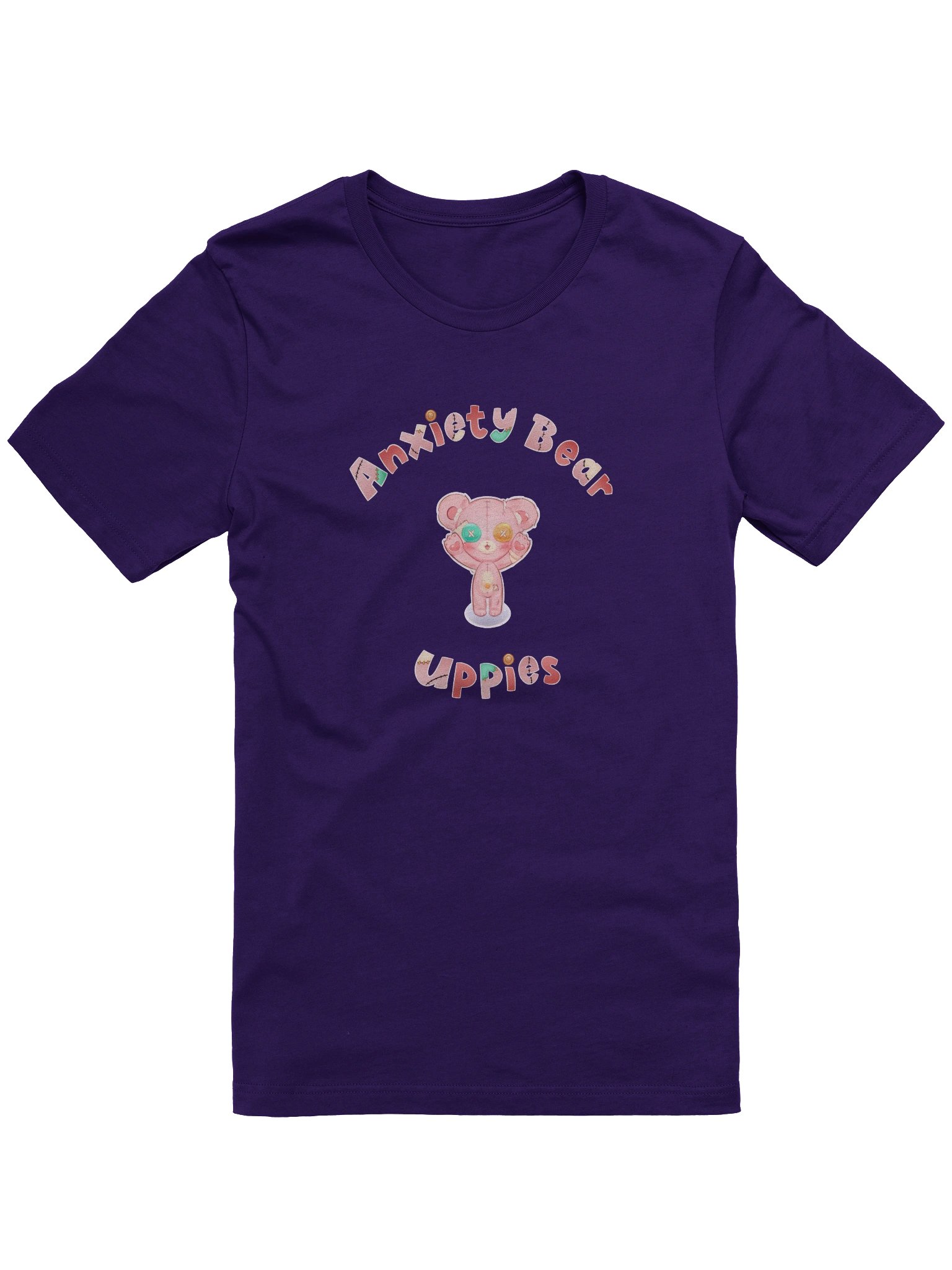 Anxiety Bear Uppies Unisex T-Shirt product image (9)