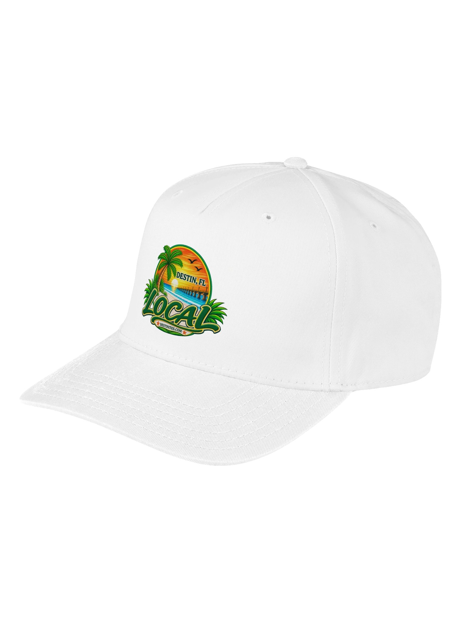 Destin, FL Colorful Local Logo white ballcap product image (3)