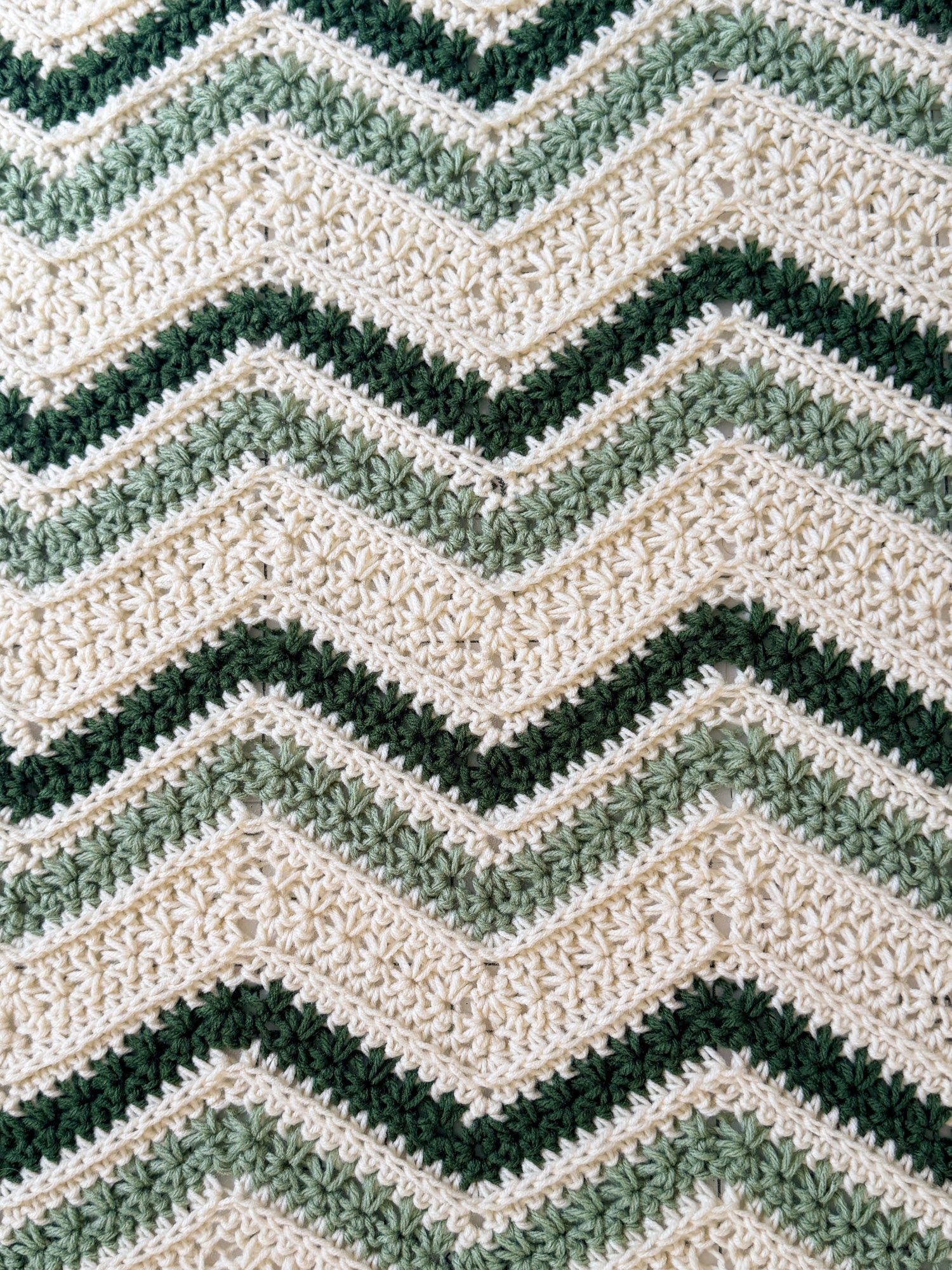 Petal Loop Chevron Crochet Blanket Pattern product image (6)