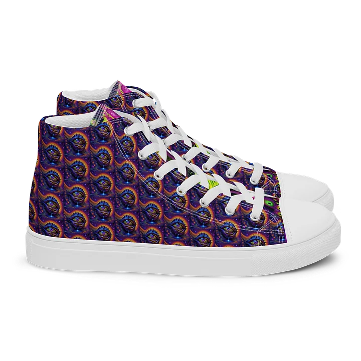 Men's Canvas High tops-House of Rahly Design, One Eye Strange. product image (11)