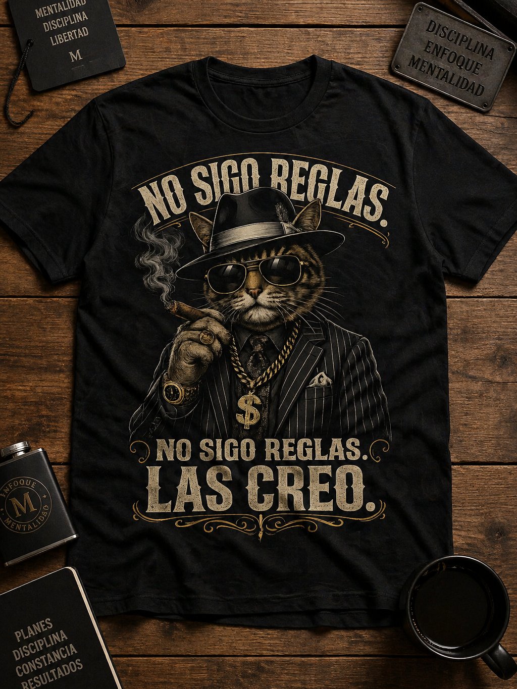 Camiseta “No Sigo Reglas, Las Creo” – Mentalidad de Jefe product image (1)