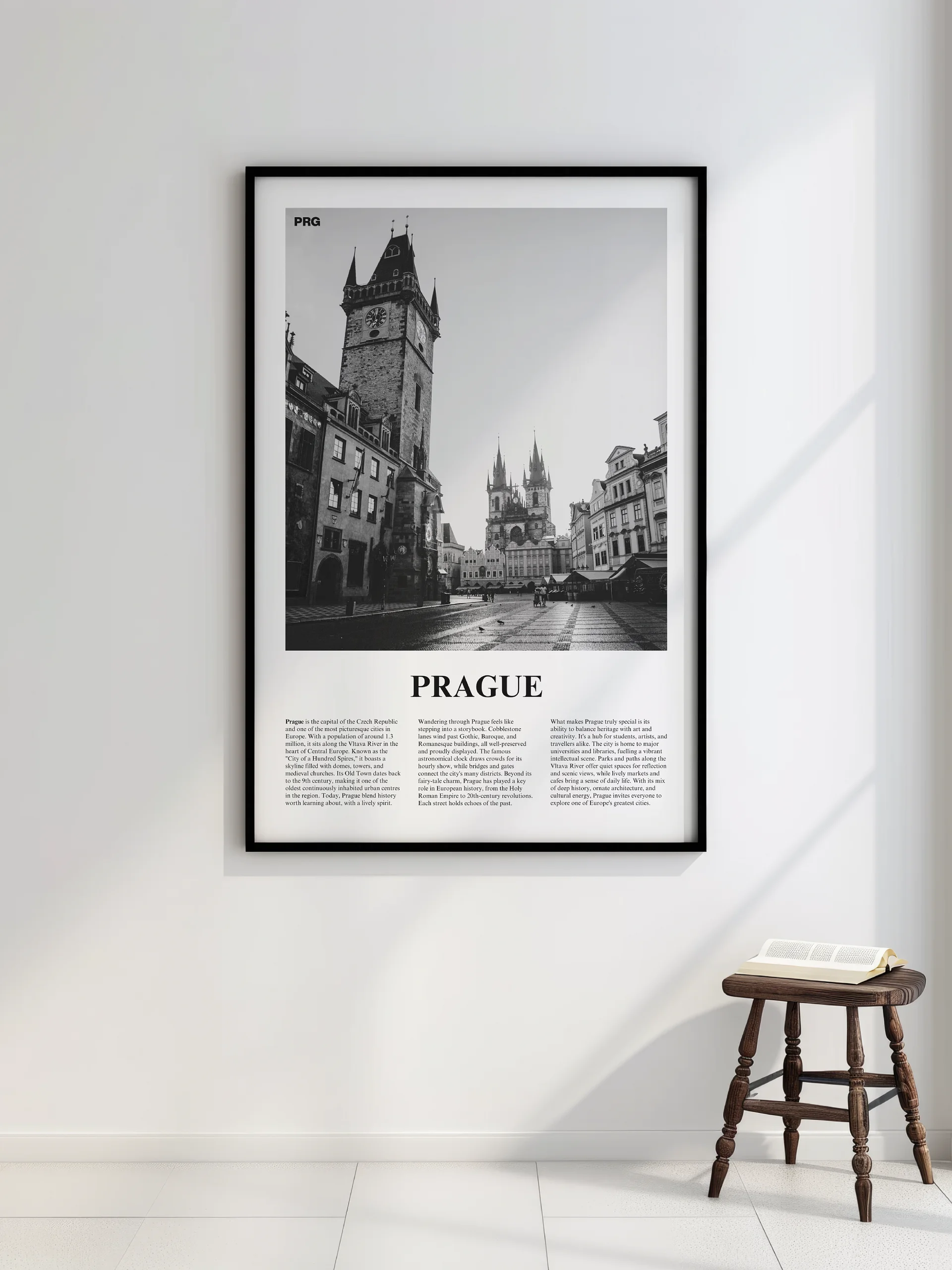 Prague 01 Newspaper Poster | Framed product image (2)