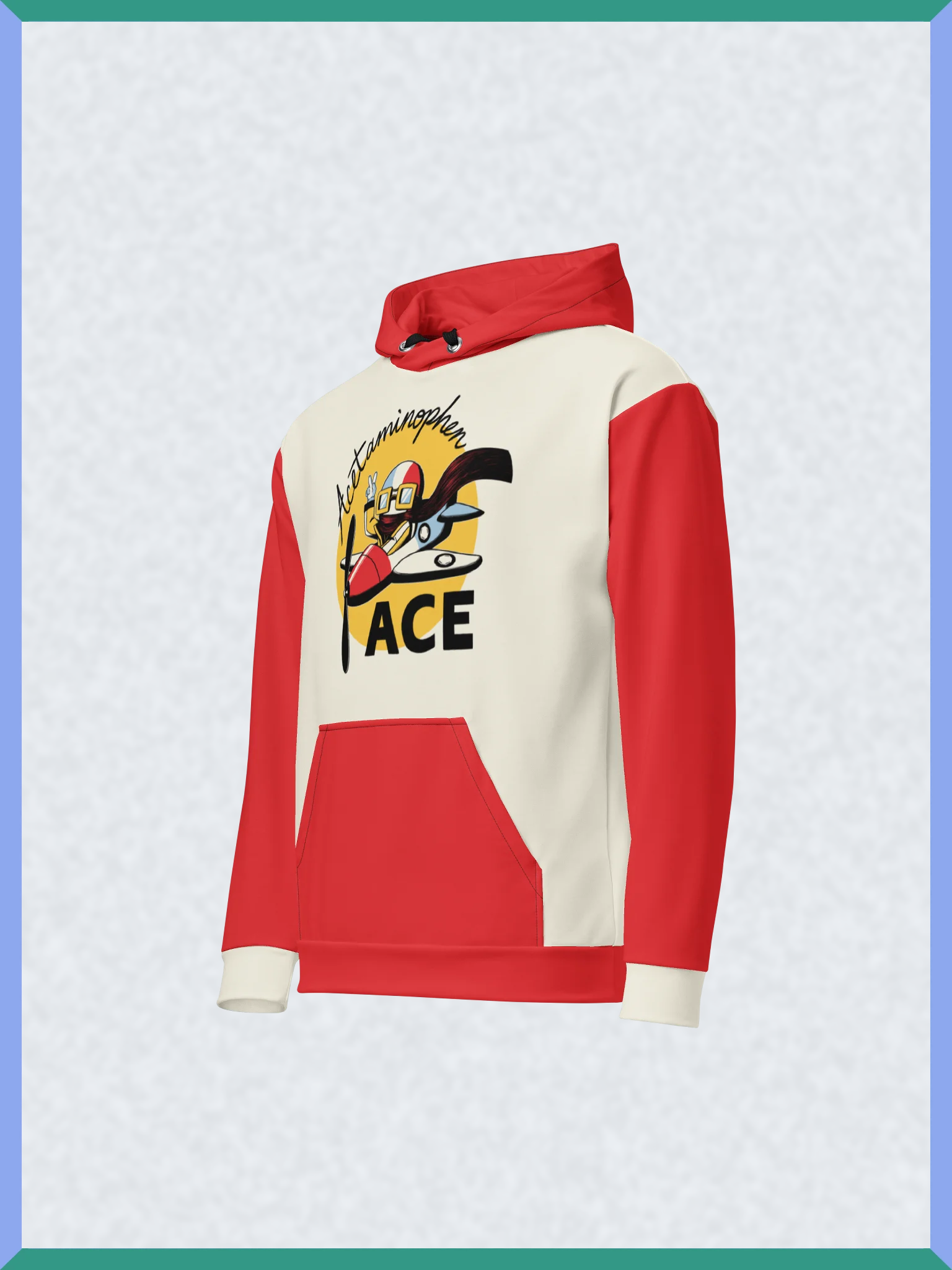 Acetaminophen Ace - Red-Sleeved Pullover Hoodie product image (2)