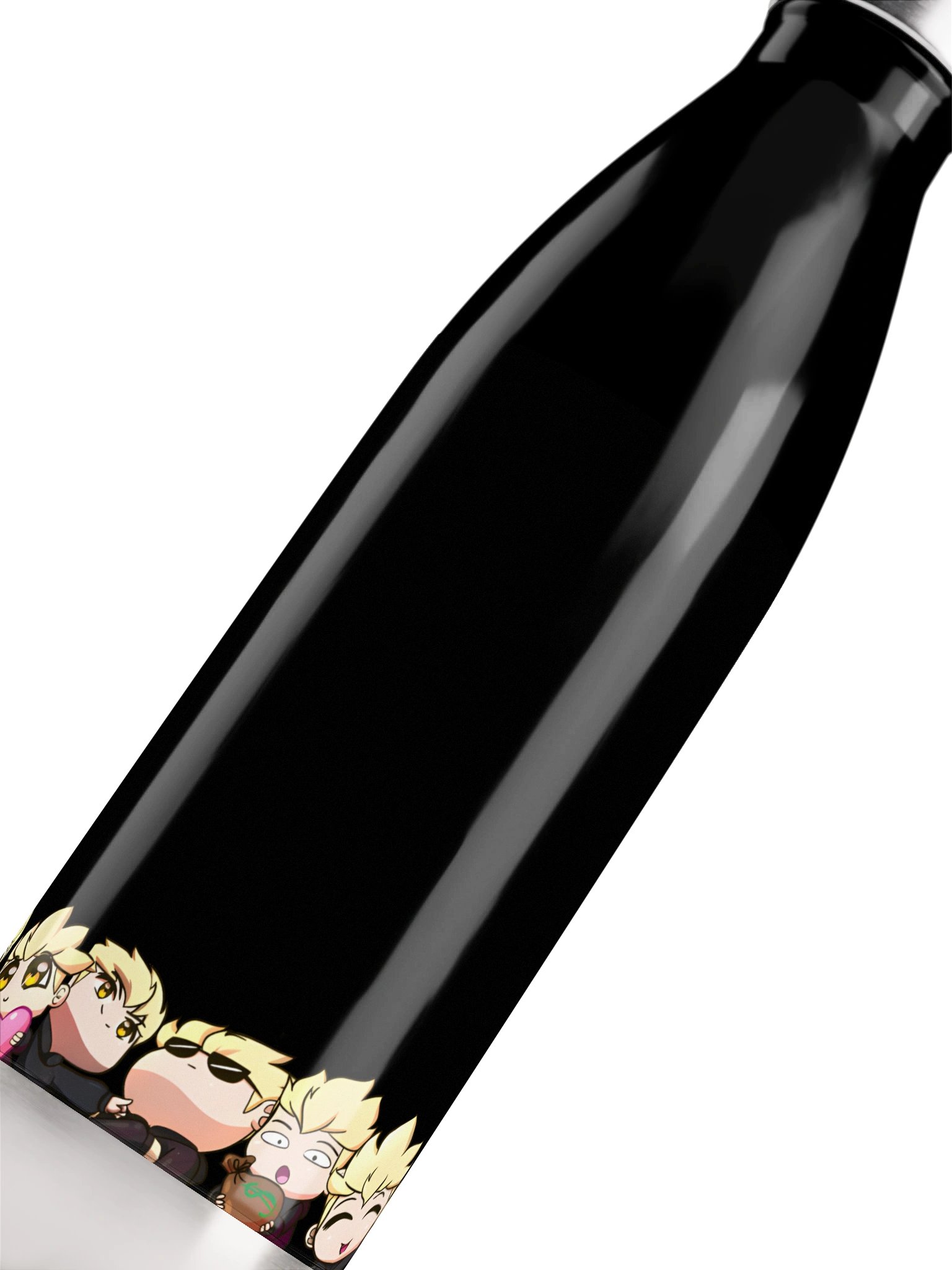 Stainless Steel Water Bottle | All Emotes | Black product image (5)
