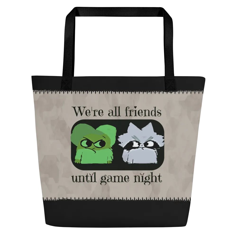 Root Shoulder Tote Bag for Board Gamers - 4 Base Factions We're All Friends Until Game Night - unofficial product image (2)