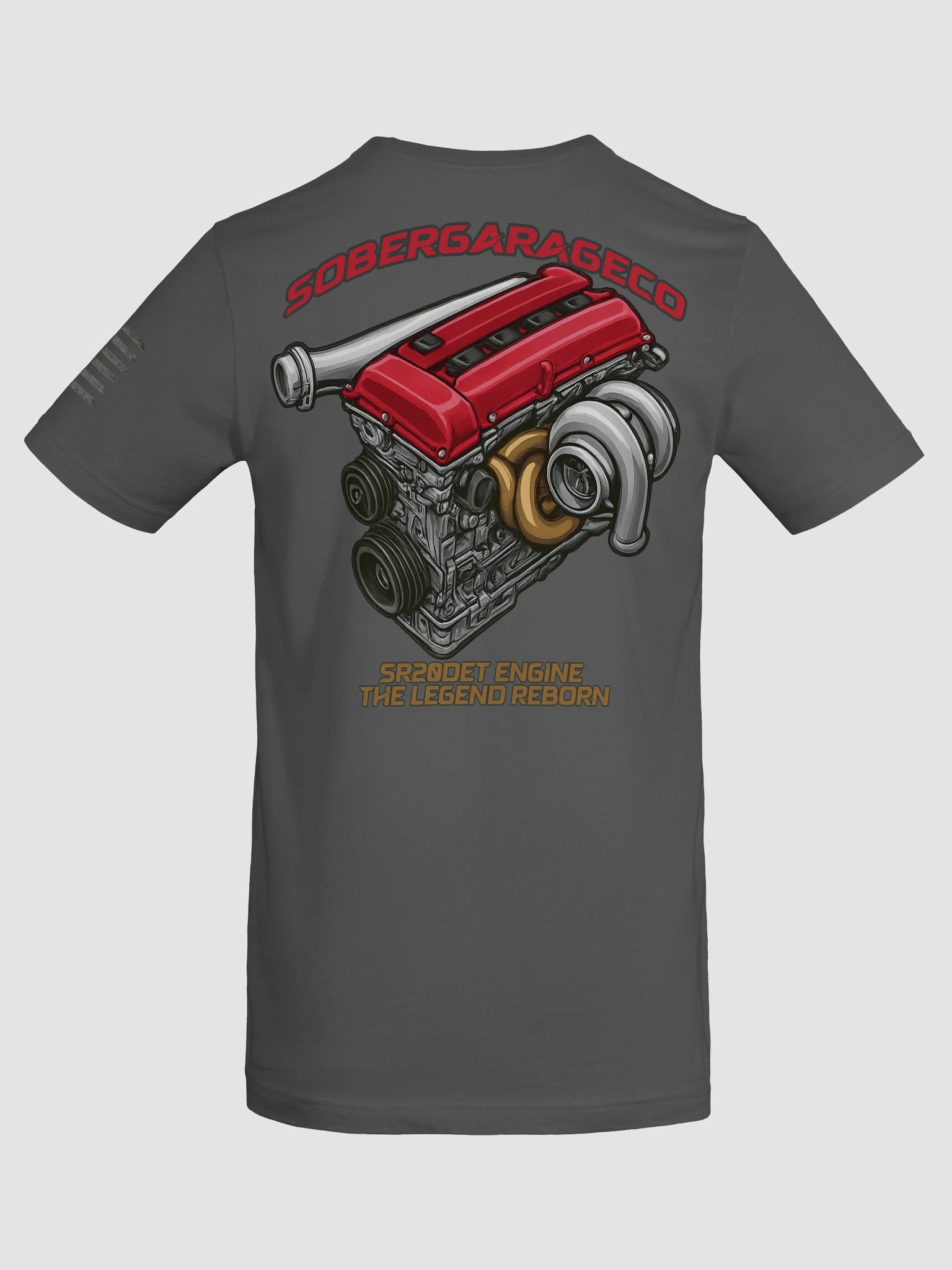 SR20DET Engine Sober Garage CO Stylized T-Shirt product image (79)