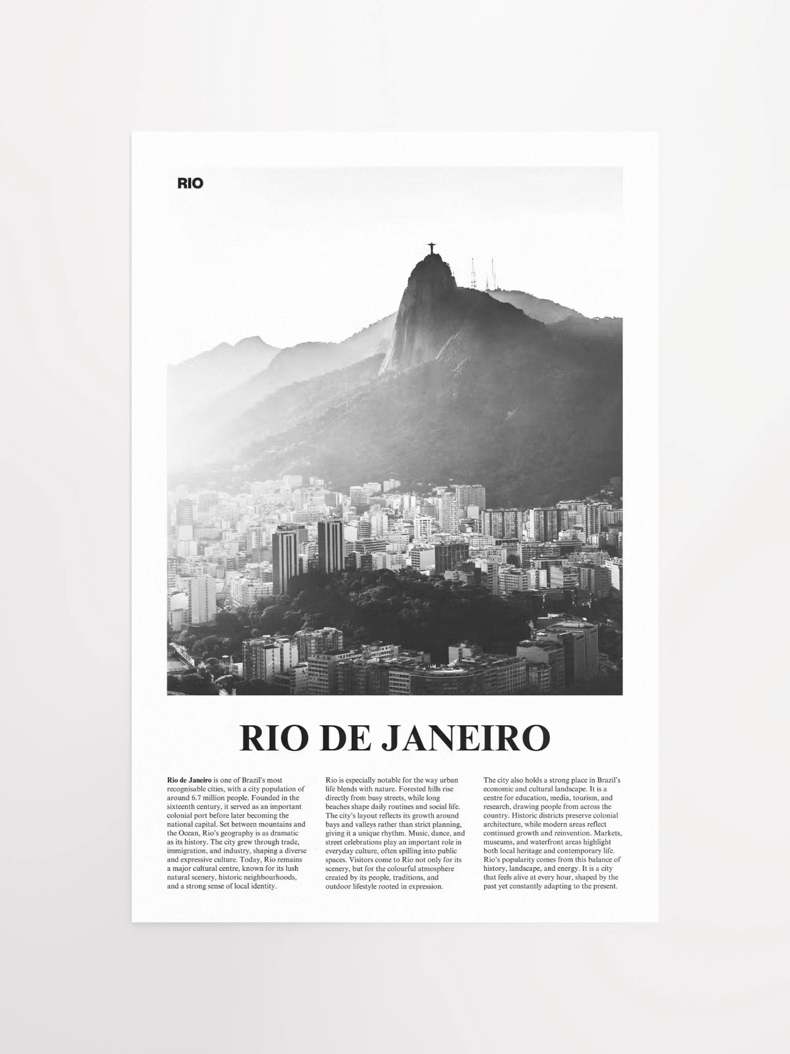 Rio de Janeiro 02 Newspaper Poster product image (5)