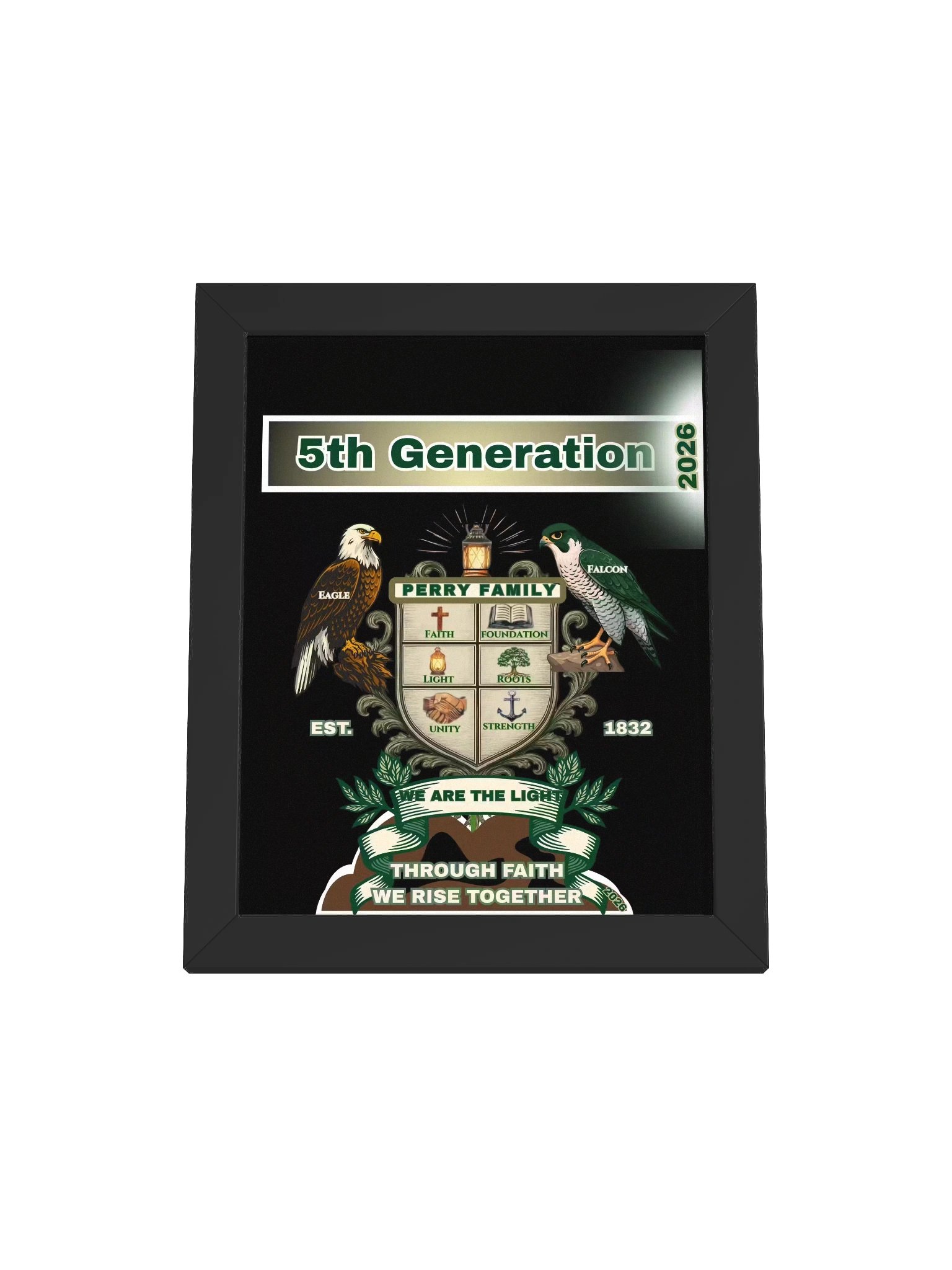 5th Generation Perry Family Reunion 2026 Framed Poster – 8" x 10" Legacy Edition product image (1)